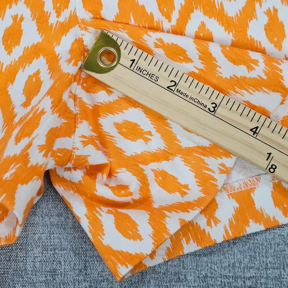 Lilly Pulitzer Shorts Womens Size 00 Orange White Ellie Little Fish Preppy